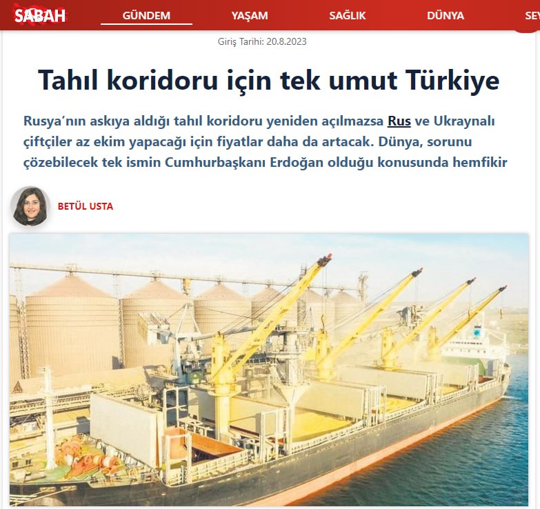 Турция пытается зерновой коридор