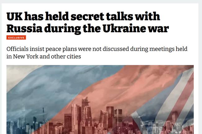 Британія та рф протягом 18 місяців проводили секретні переговори, на яких обговорювали питання глобальної безпеки на тлі війни в Україні