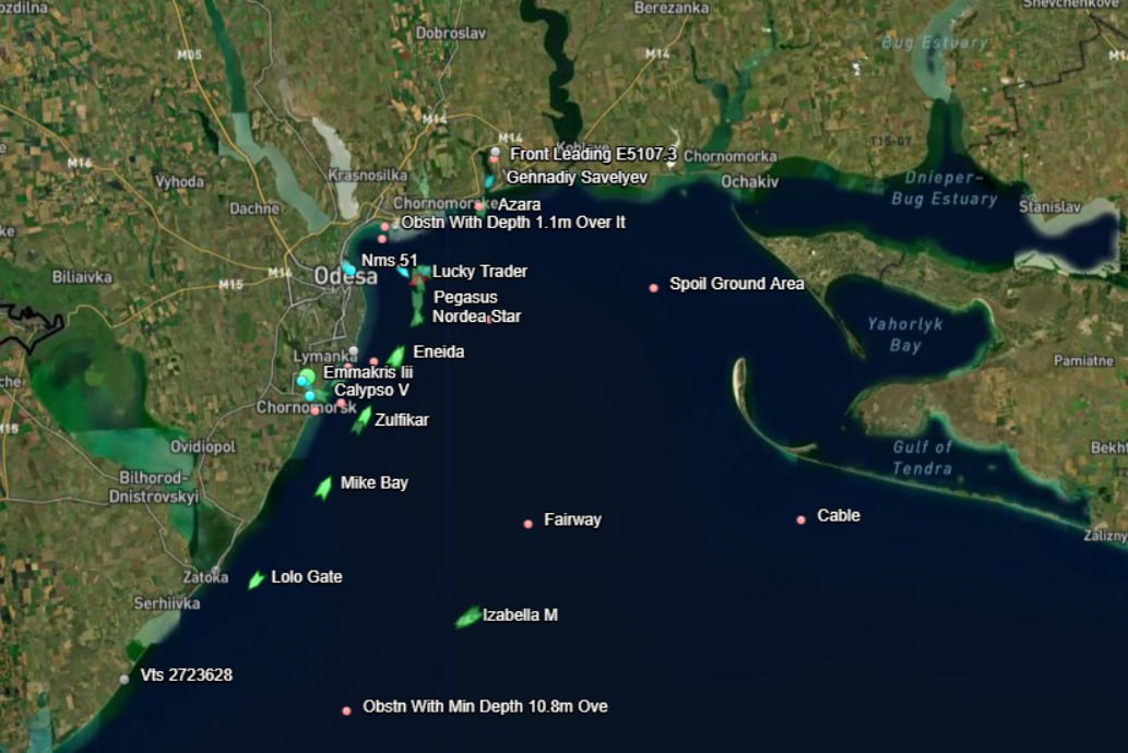 За вчерашний день в порты Одессы, Черноморска и Южного зашло сразу 11 судов под погрузку