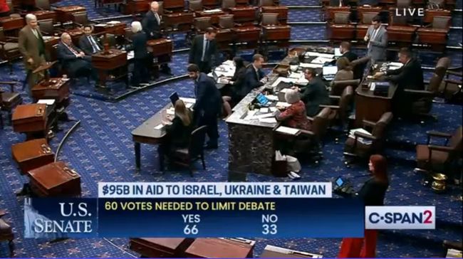 Сегодняшнее голосование по биллю с помощью Украине, Израилю и Тайваню было крайне трудным