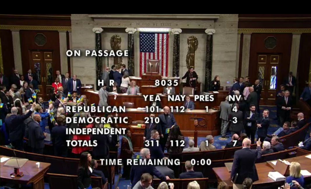 Палата Представників Конгресу США ухвалила проєкт закону про підтримку України