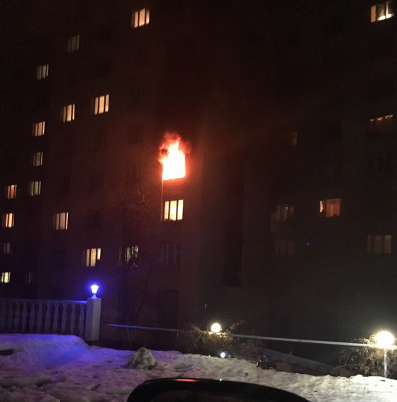 Ночью на Отакара Яроша был пожар в общежитии 