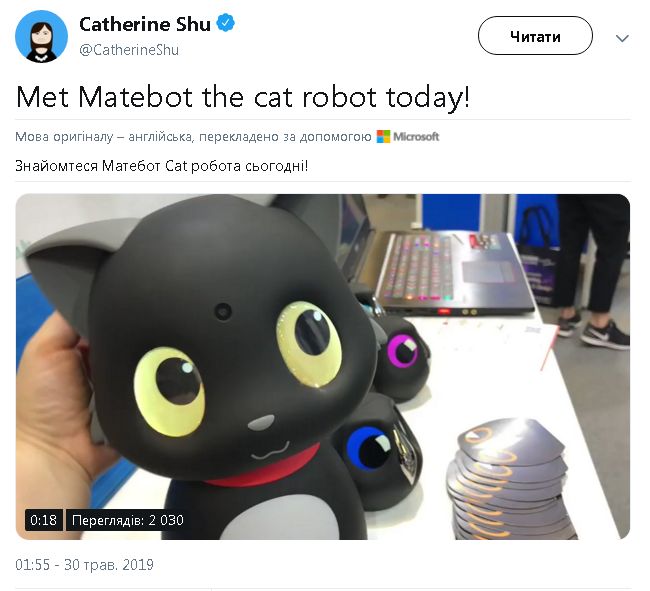 В Китае создали робота-кота для тех, кто не может иметь домашних животных