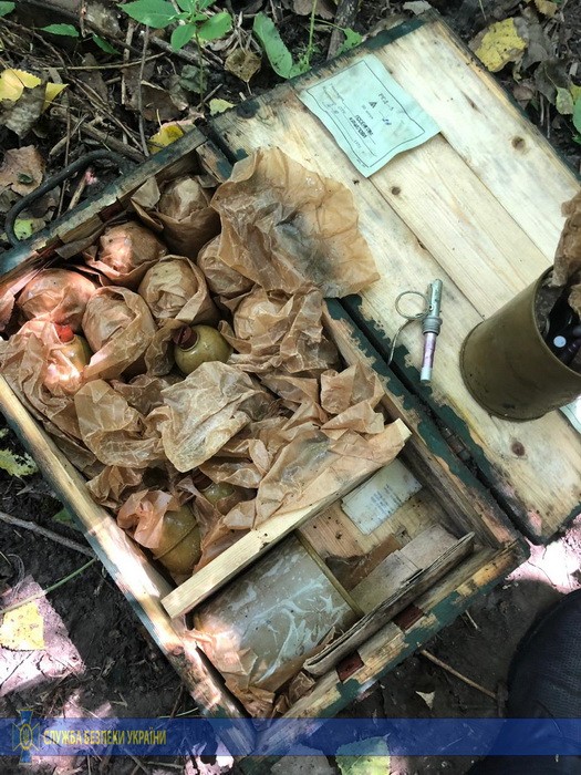 На Житомирщині СБУ виявила схрон із військовими засобами ураження