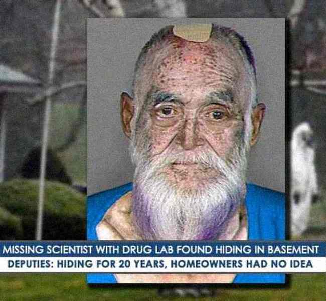 Профессор химии, считавшийся пропавшим без вести, 30 лет просидел в подвале на ЛСД