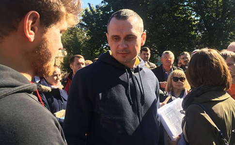 Сенцов во Львове принял участие в акции в поддержку узников Кремля