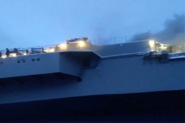 Пожар на российском крейсере «Адмирал Кузнецов»: новые подробности, фото и видео
