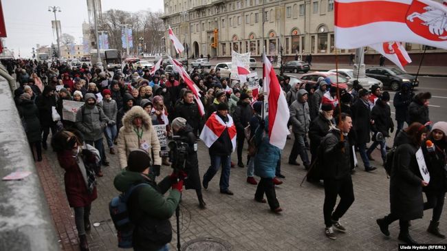 В Минске снова протестуют против интеграции Беларуси с Россией (ФОТО)