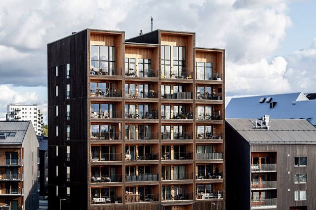 В Швеции построили первый 8-этажный жилой дом из дерева