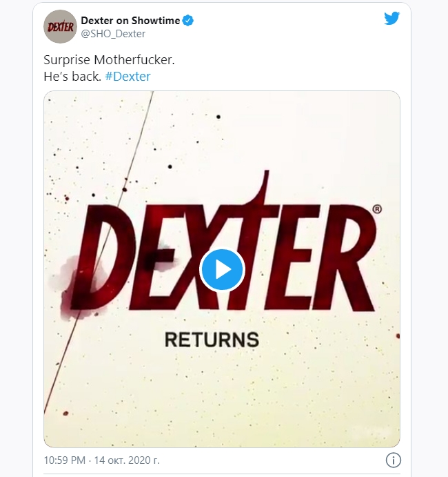 Showtime заказал 10 новых эпизодов сериала Dexter