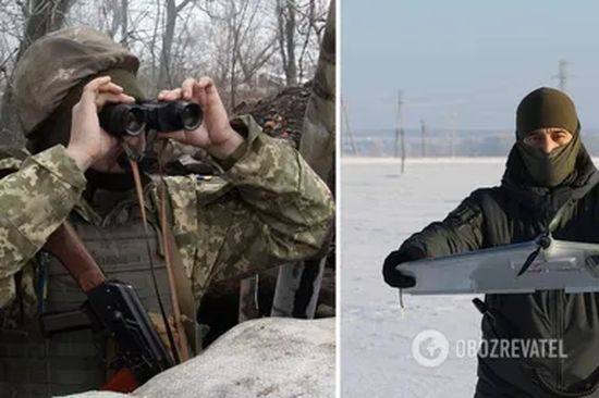 Украинские бойцы на Донбассе перехватили беспилотник ФСБ РФ. Фото