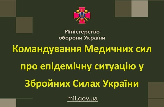 Командування Медичних сил про епідемічну ситуацію у Збройних Силах України станом на 17 вересня 2021 року