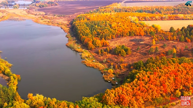 Константовка, нижний пруд, Харьковская область. Осень 2021 (ВИДЕО)