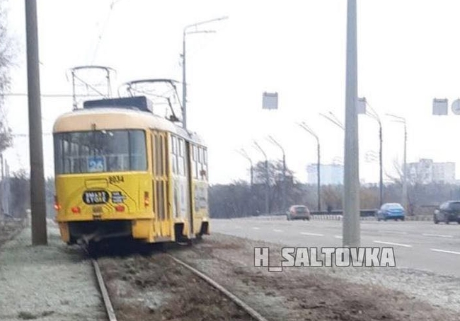 Очередной трамвайный «дрифт» в Харькове остановил движение общественного транспорта