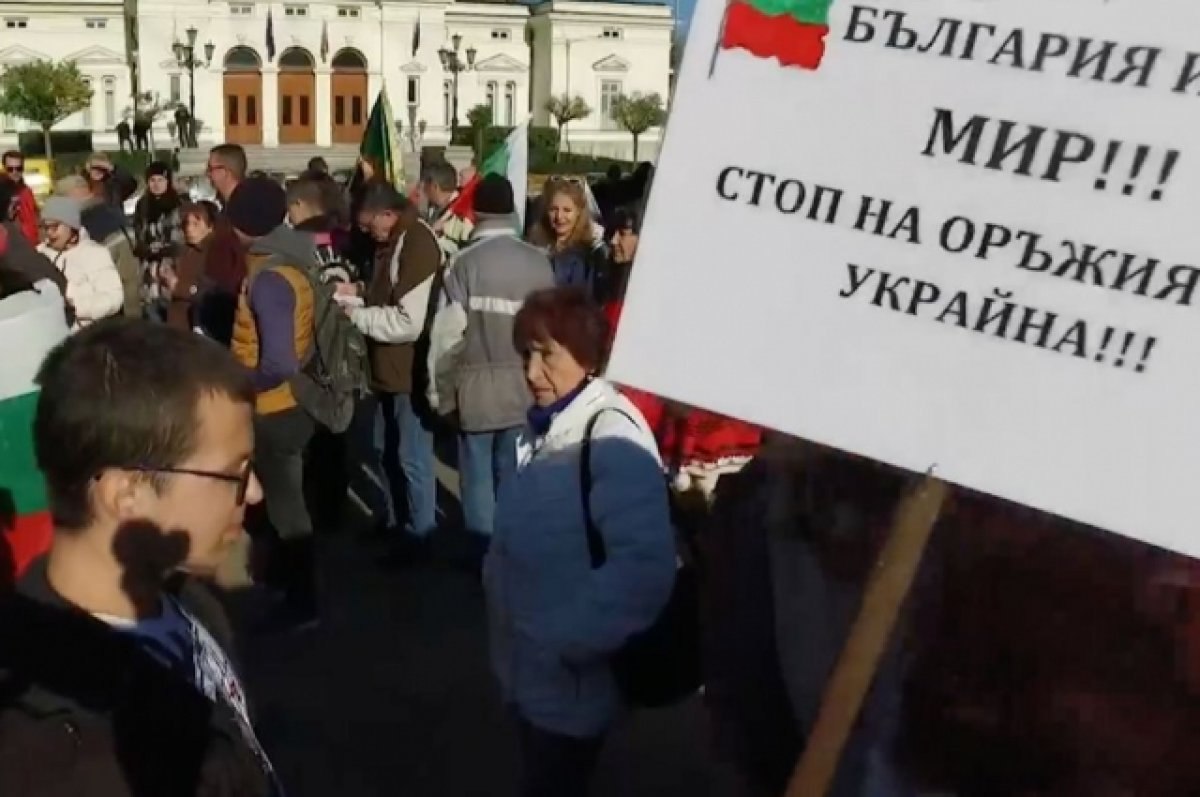 В Болгарии прошли протесты против предоставления военной помощи Украине