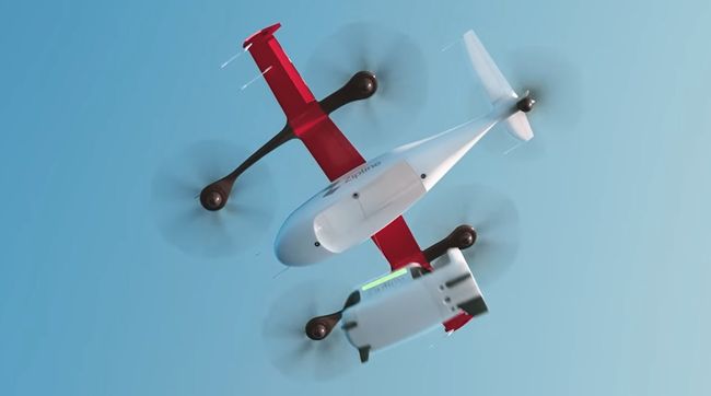 Компания Zipline доставляет посылки дронами нового поколения