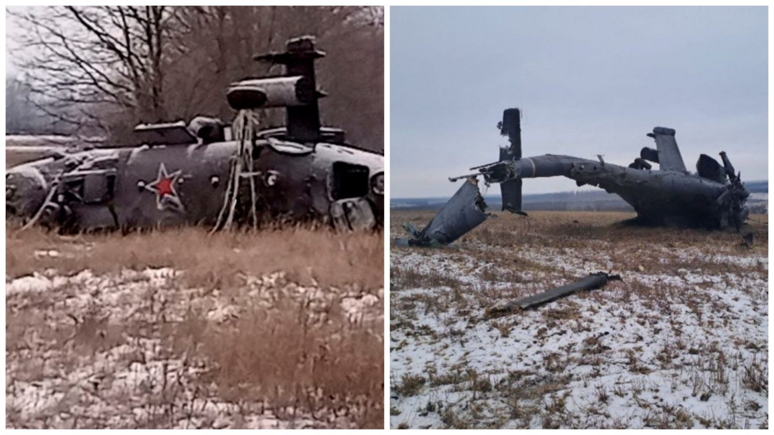 На Харківщині знайшли розбитий Ми-35М росіян