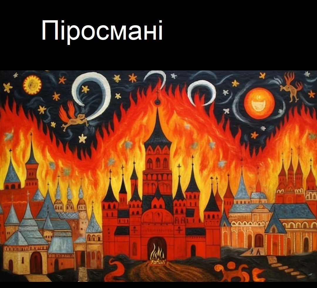 Нейромережу попросили візуалізувати те, як горить Москва в манері різних художників
