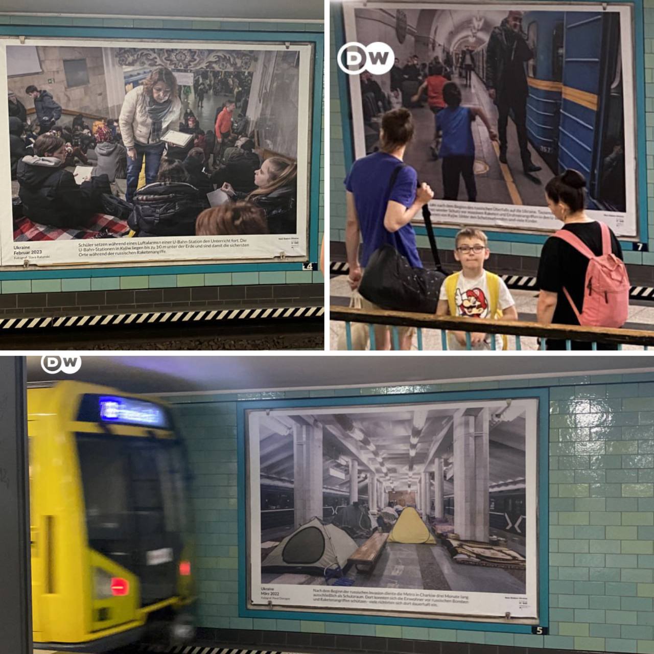 Як ховалися у метро Харкова: у підземці Берліна представили фотовиставку, що присвячена війні в Україні