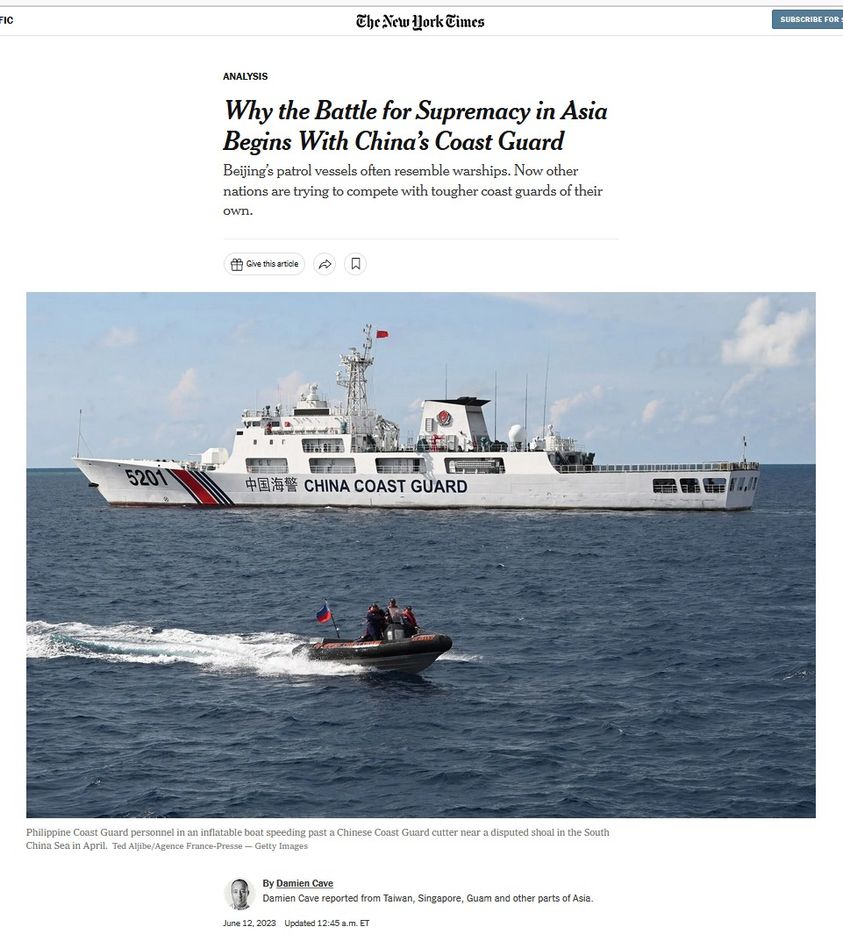 Почему битва за превосходство в Азии начинается с береговой охраны Китая