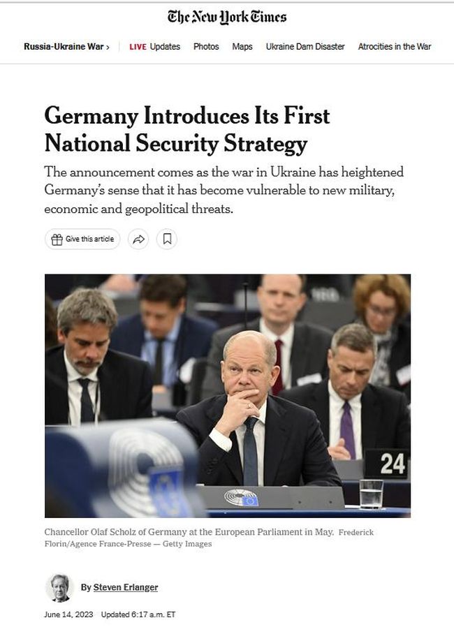 Германия представила свою первую комплексную стратегию национальной безопасности