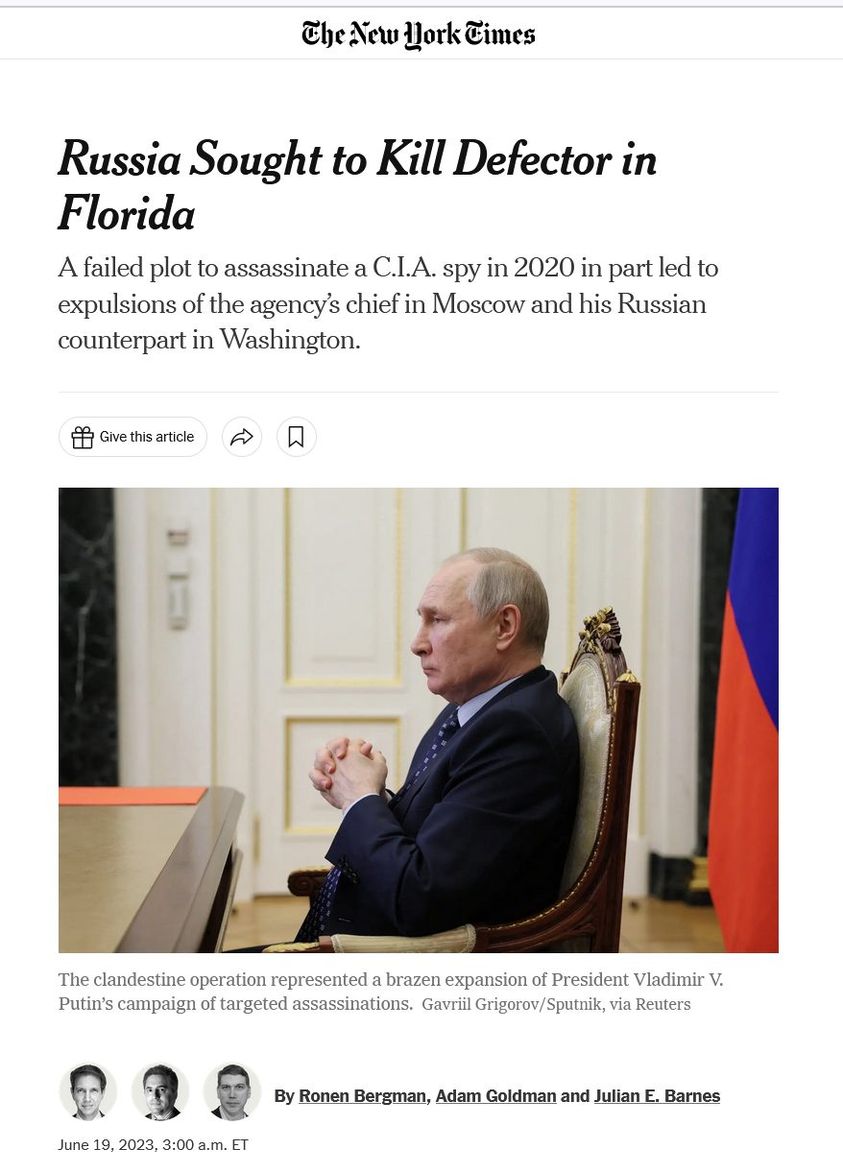 Россия пыталась убить перебежчика во Флориде