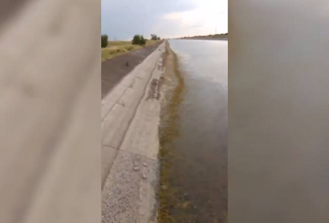 Уровень воды в Каховском магистральном канале упал до минимального