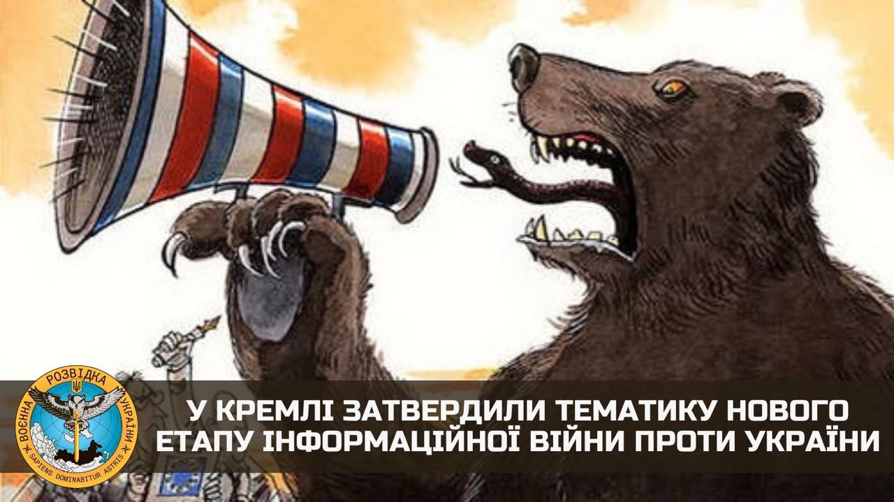 В Кремле утвердили тематику нового этапа информационной войны против Украины, - ГУР