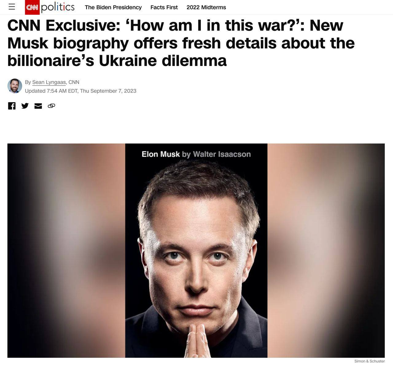 CNN: Илон Маск саботировал украинскую атаку на Севастополь в 2022 году