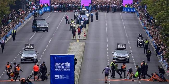 Екоактивісти Останнього покоління ( Letzte Generation) намагалися зірвати Берлінський марафон