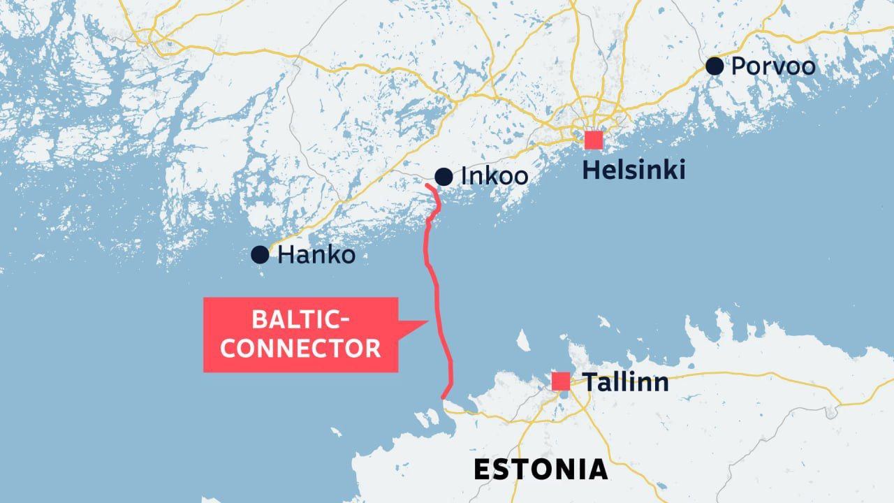 В Финляндии подозревают рф в повреждении газопровода Balticconnector