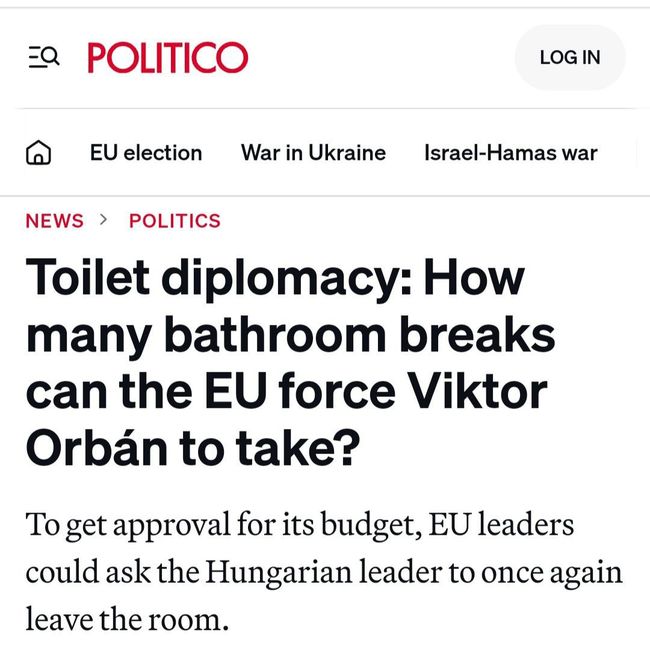 Скільки разів лідери ЄС повинні попросити Орбана вийти до туалету?