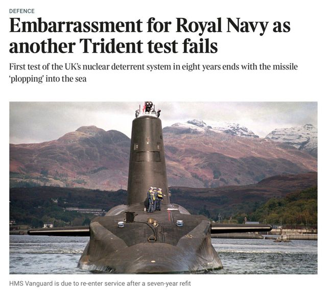 В Британии министра обороны чуть не убила ядерная ракета, — The Times