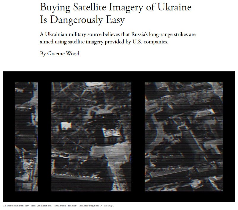 росія може завдавати ударів по Україні, використовуючи супутникові знімки, надані американськими компаніями — The Atlantic із посиланням на джерела