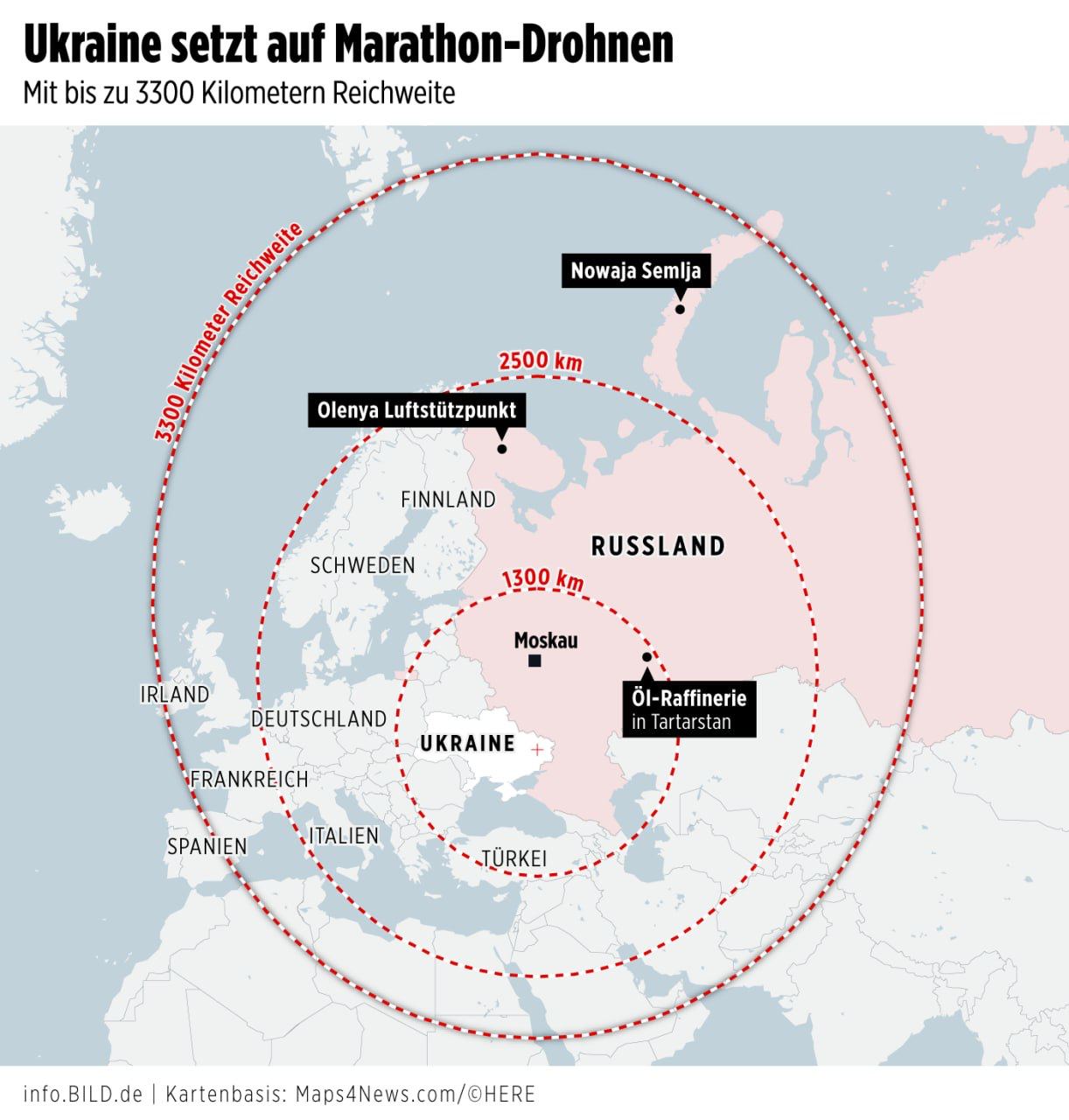 BILD: Україна цього року зможе атакувати Урал та Заполяря безпілотниками з далекобійністю 2000 км і більше