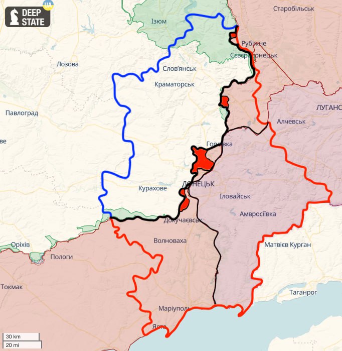 Каждый раз, когда читаю, что путин дал приказ взять Донбасс до *какая-то рандомная дата*, я смотрю на карту и, скажем так, удивляюсь