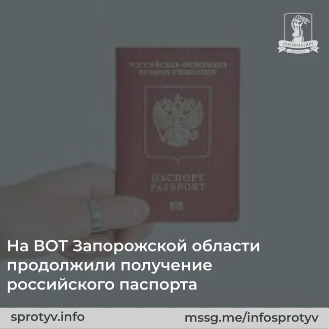 россияне на ВОТ продлили возможность получить паспорт россии по упрощенной процедуре — глава Запорожской ОВА Федоров
