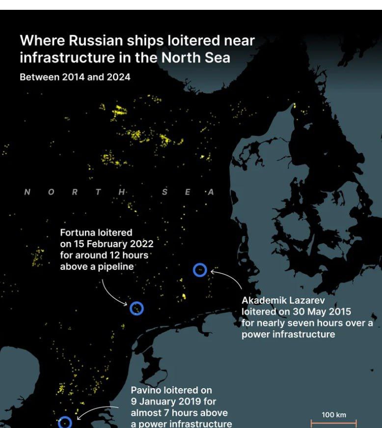 росія могла задіяти майже 200 шпигунских суден в Північному морі
