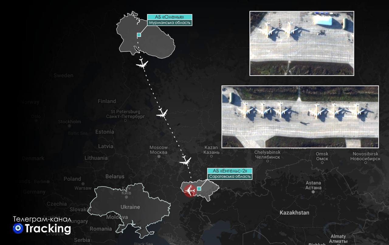 Окупанти розпочали спорядження бортів Ту-95МС на авіабазі в Мурманській області, — Tracking