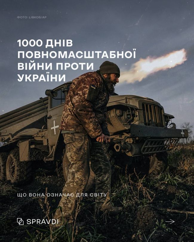 1000 днів повномасштабної війни проти України. Що вони означають для світу?