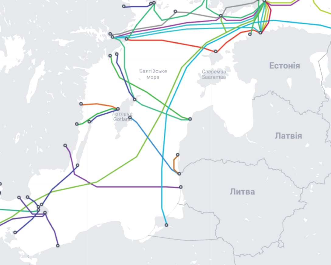 Другий за два дні оптоволоконний кабель пошкоджено у Балтійському морі