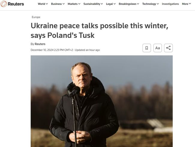 Мирні переговори між росією та Україною можуть розпочатися вже цієї зими Мирні переговори між росією та Україною можуть розпочатися вже цієї зими