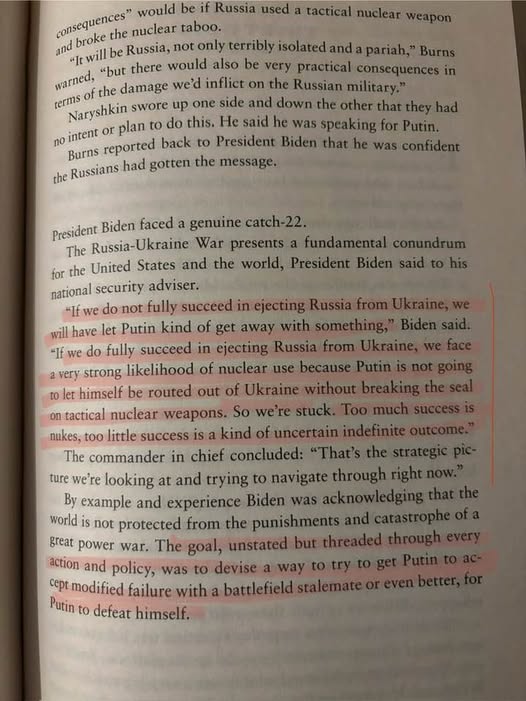 Із книги «Війна» Боба Вудворда про дії адміністрації Байдена щодо війни росіі проти України
