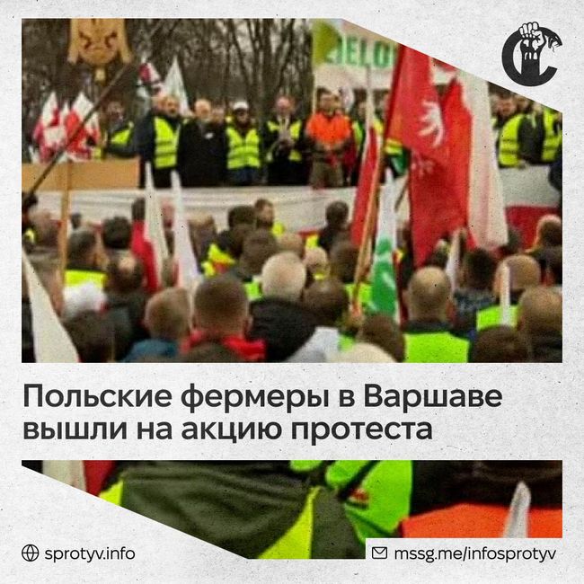 Польские фермерские организации пикетируют представительство Еврокомиссии в Варшаве