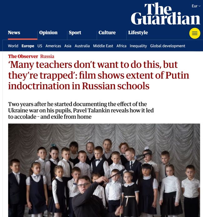 Після 24 лютого 2022 року російські школи перетворилися на осередки пропаганди, де дітей змалку готують до служби в армії, — The Guardian