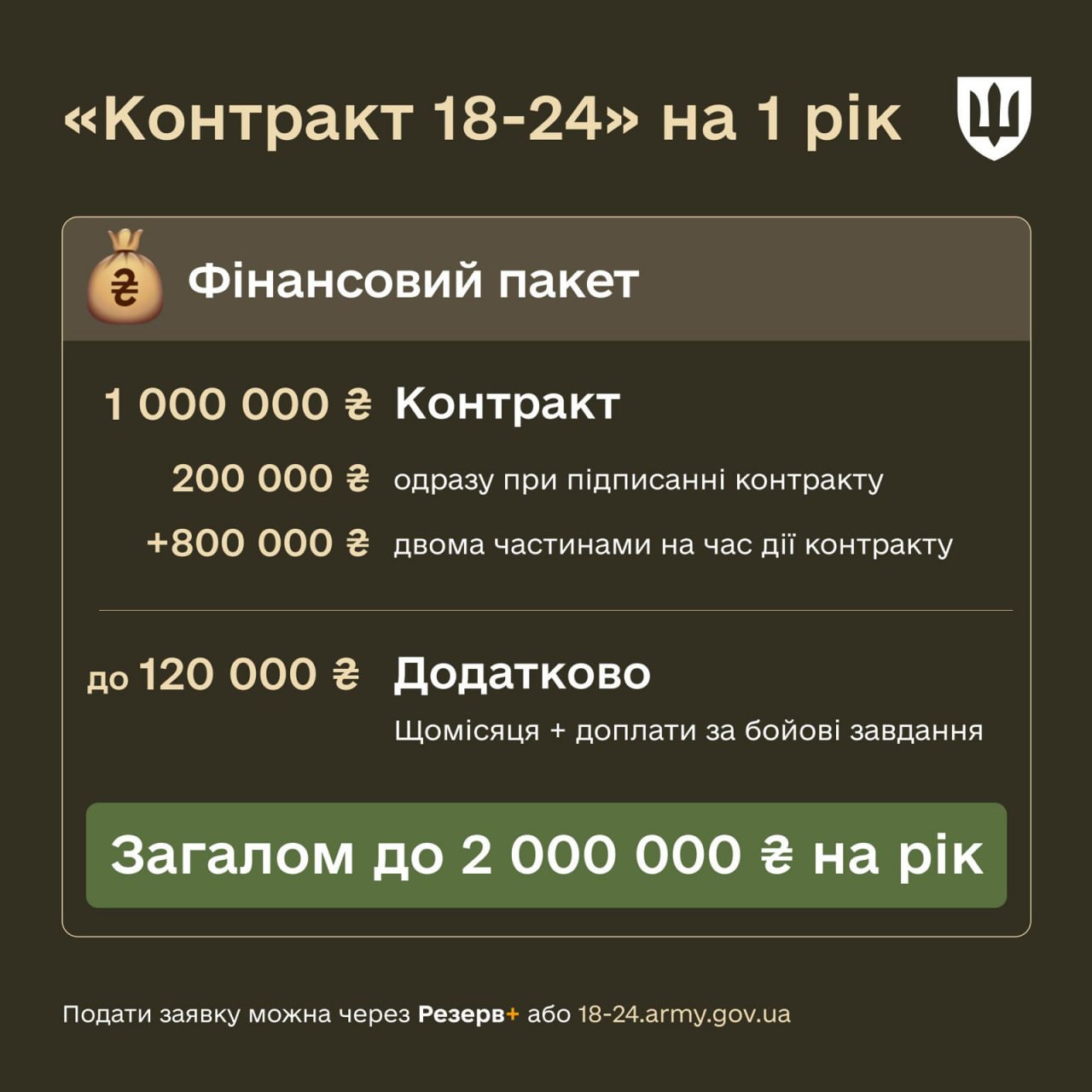 В Україні офіційно запустили річний контракт для добровольців віком 18-24 роки