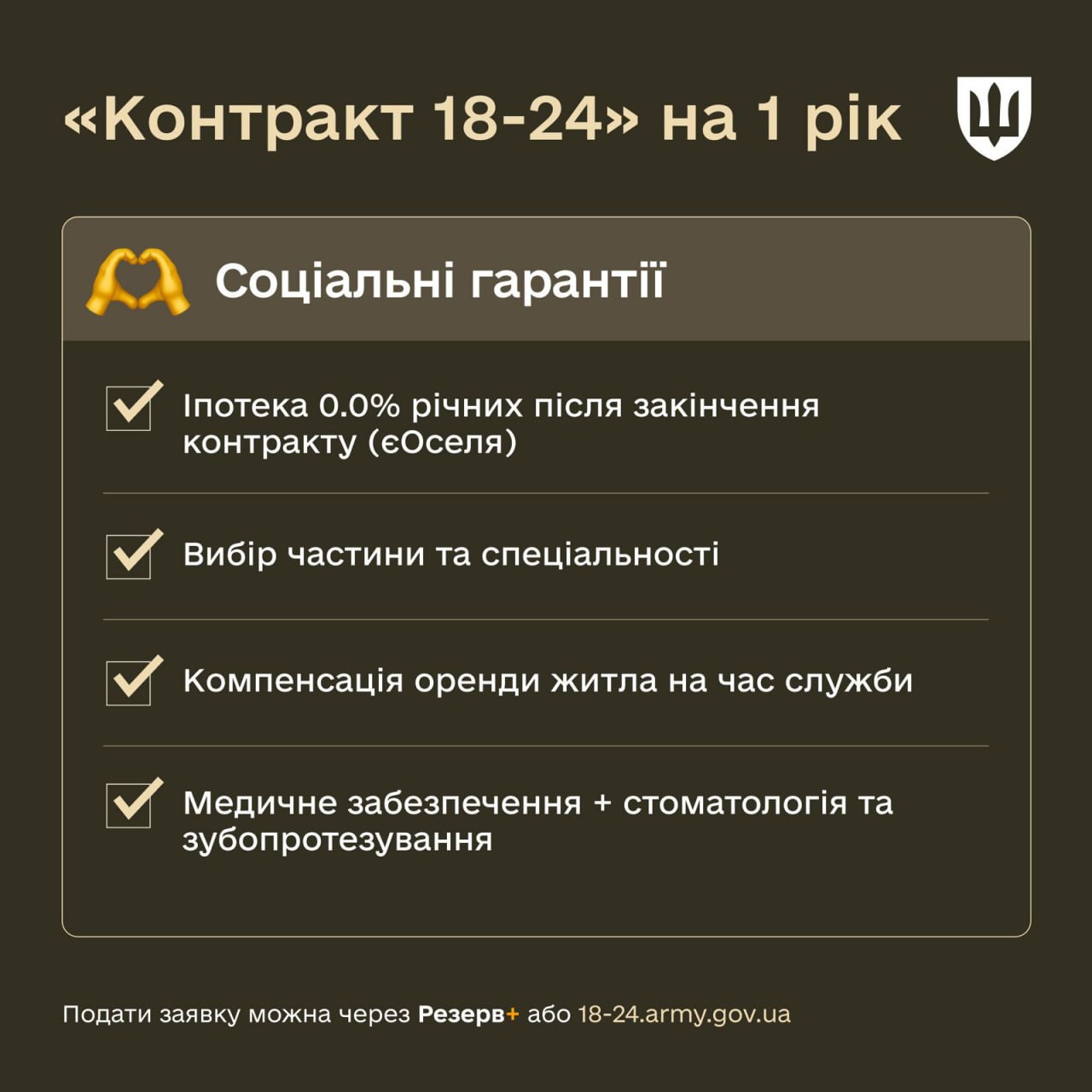 В Україні офіційно запустили річний контракт для добровольців віком 18-24 роки