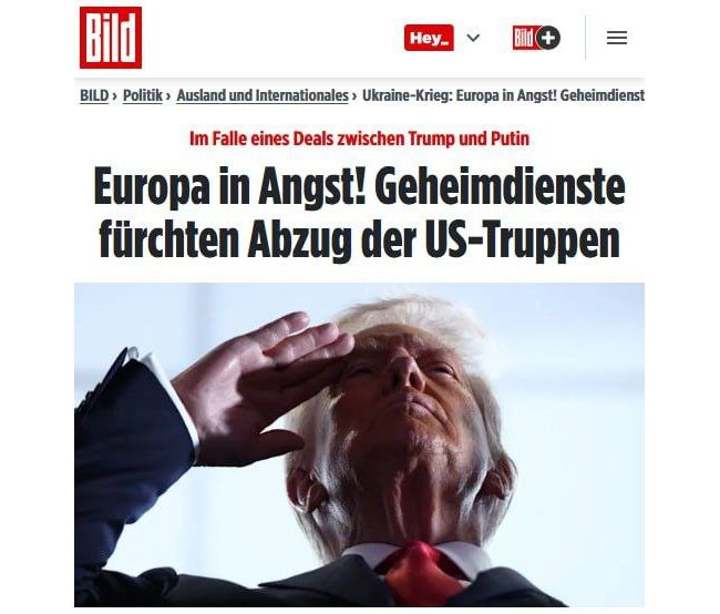 У Європі побоюються, що Трамп виведе американські війська заради угоди з путіним, — Bild