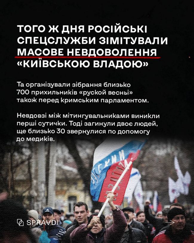 26 лютого 2014 року тисячі жителів Криму вийшли на протистояння й сказали гучне «Крим – це Україна»