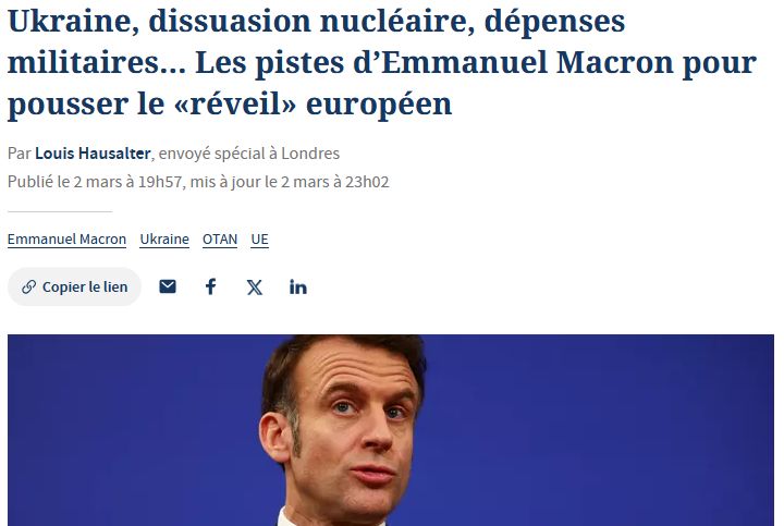 Старий континент не повинен бути роздавленим новою згодою між Вашингтоном і Москвою - Макрон